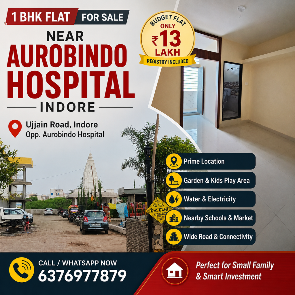 1 BHK Flat for Sale Near Aurobindo Hospital Indore